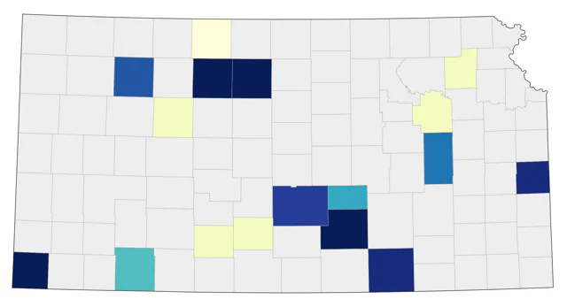 Helmeted Guineafowl county map