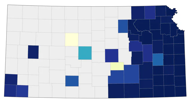 Kentucky Warbler county map
