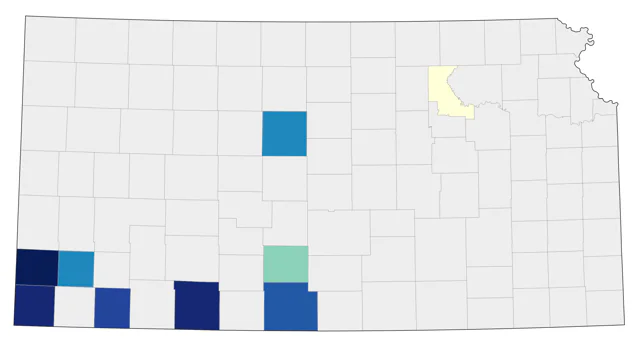 Ladder-backed Woodpecker county map
