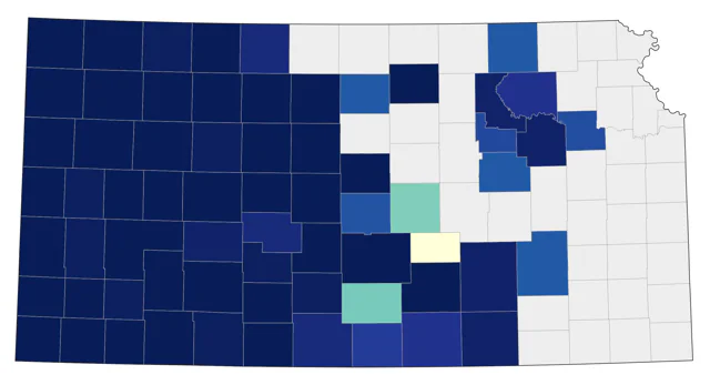 Lark Bunting county map