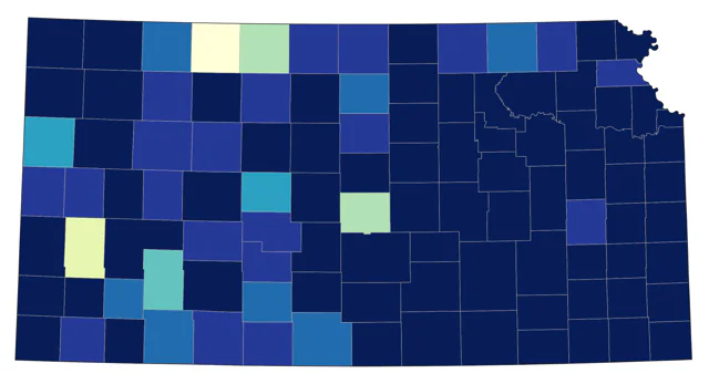 Least Flycatcher county map