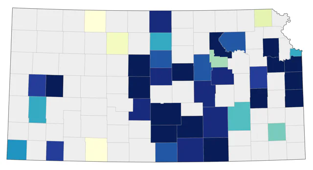 Lesser Black-backed Gull county map