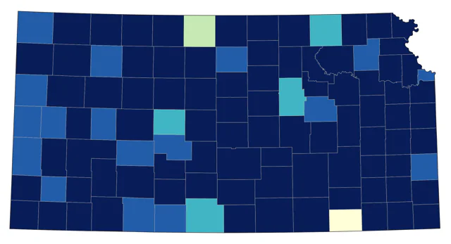 Lesser Yellowlegs county map