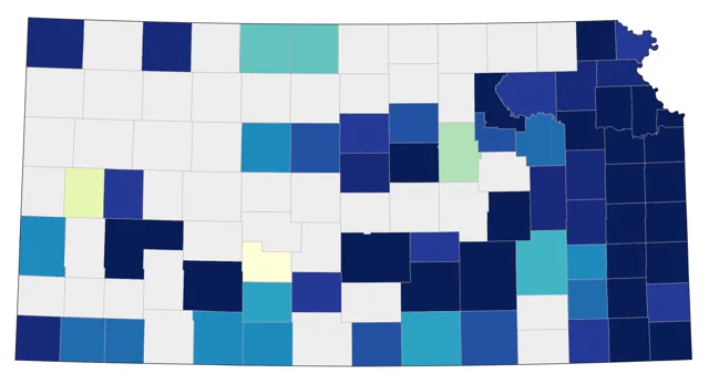 Magnolia Warbler county map