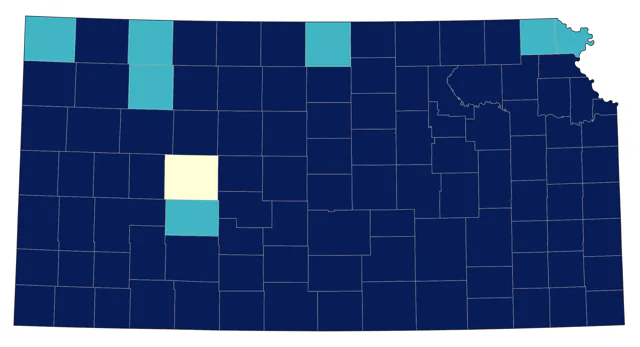 Northern Mockingbird county map