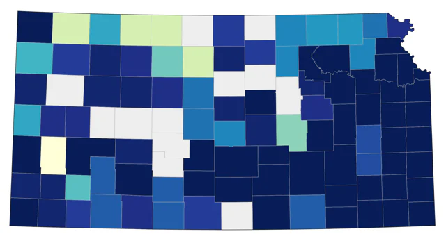 Northern Waterthrush county map