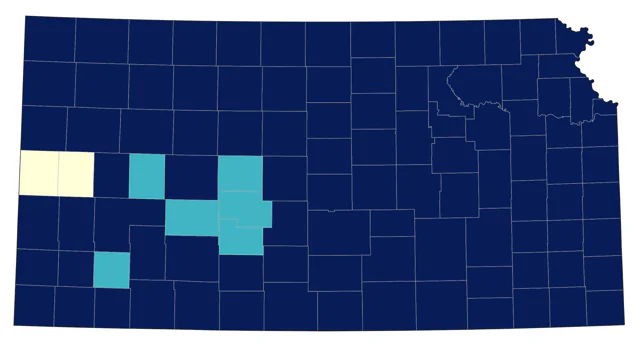 Northern Yellow Warbler county map