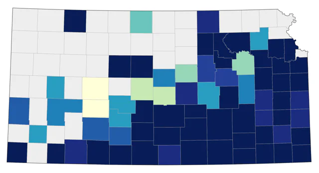 Painted Bunting county map