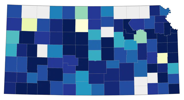 Peregrine Falcon county map