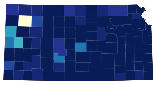 Pied-billed Grebe county map