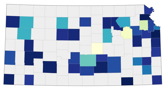 Pine Warbler county map