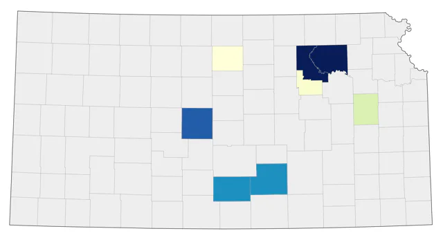 Pomarine Jaeger county map