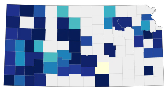 Red-necked Phalarope county map