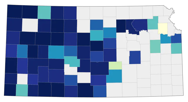 Rock Wren county map