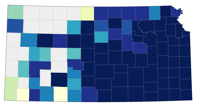Ruby-throated Hummingbird county map