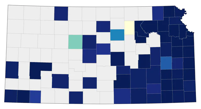 Scarlet Tanager county map