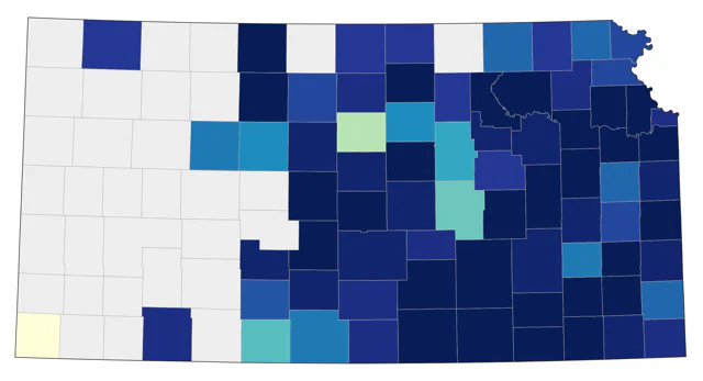 Sedge Wren county map