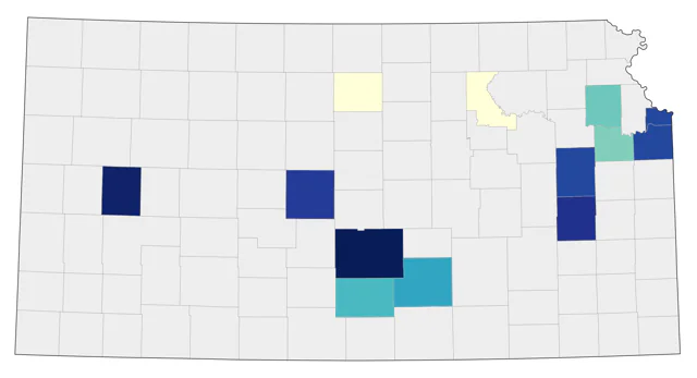 Short-billed Gull county map