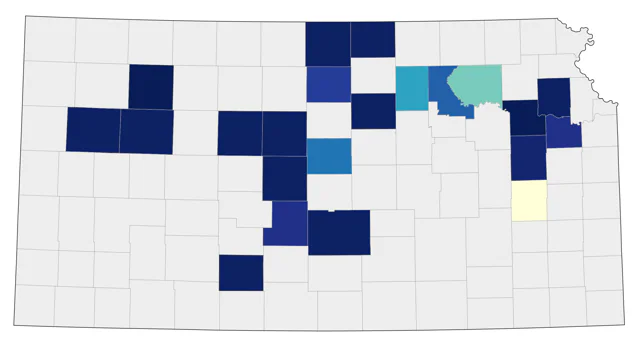 Snow Bunting county map