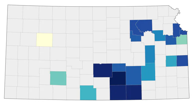 Swallow-tailed Kite county map