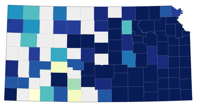 Tennessee Warbler county map