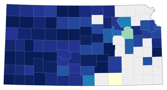 Townsend's Solitaire county map