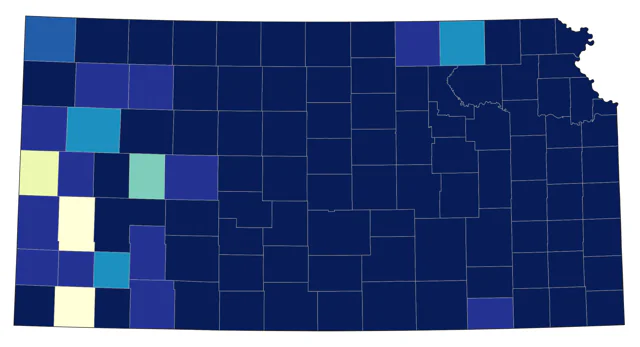Tree Swallow county map