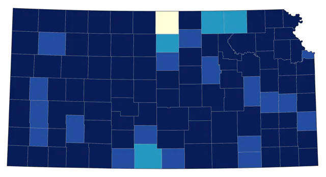 Vesper Sparrow county map