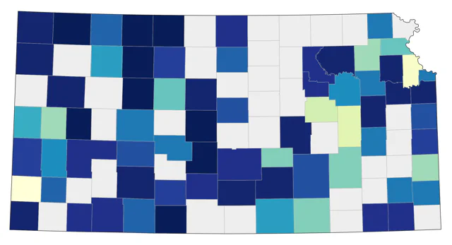 Western Grebe county map