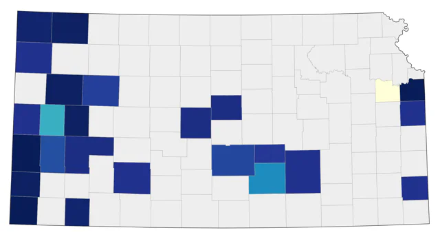 Western Tanager county map