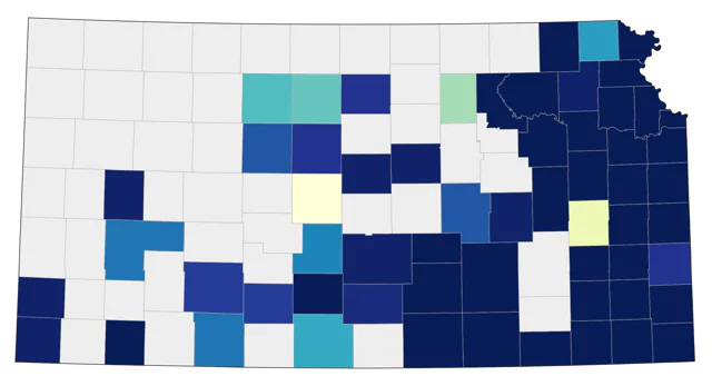 White-eyed Vireo county map
