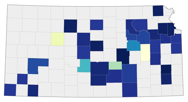 White-winged Scoter county map