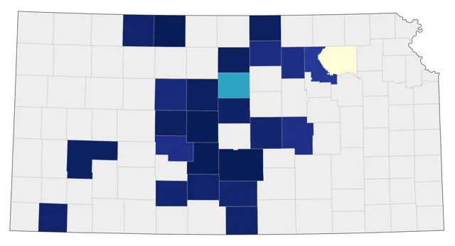 Whooping Crane county map