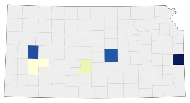 Wood Stork county map