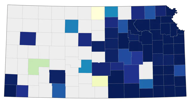 Wood Thrush county map