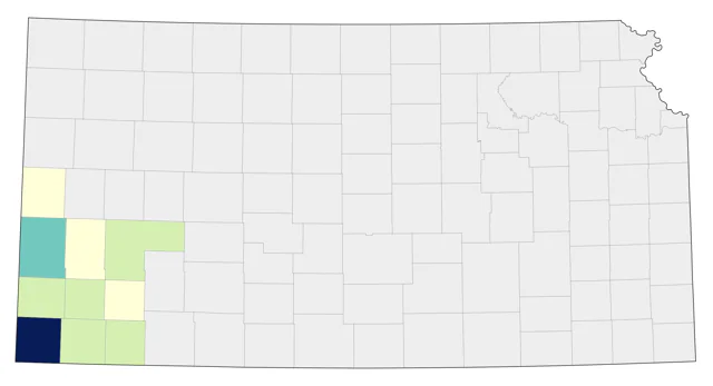 Woodhouse's Scrub-Jay county map