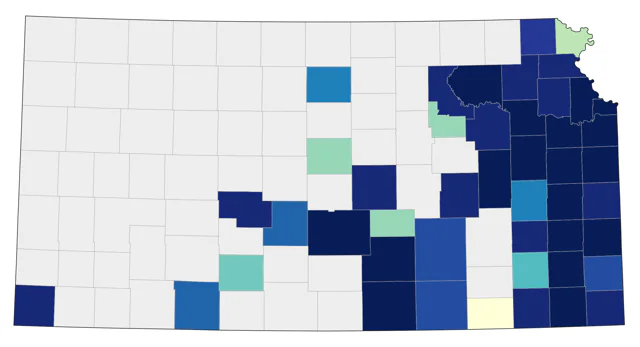 Yellow-bellied Flycatcher county map