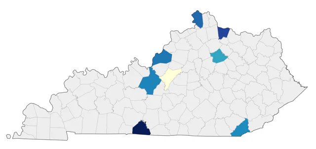 American Goshawk county map