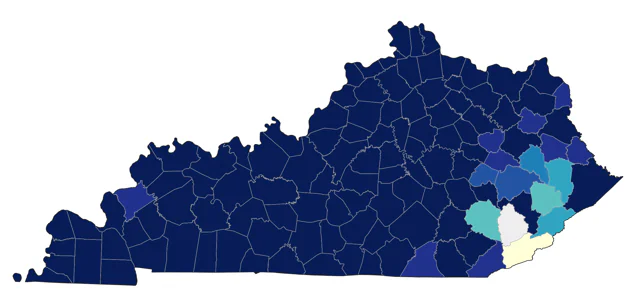 American Kestrel county map