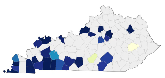Baird's Sandpiper county map