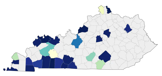 Black-bellied Plover county map