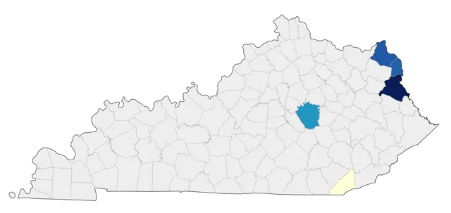 Black-capped Chickadee county map