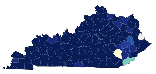 Black Vulture county map