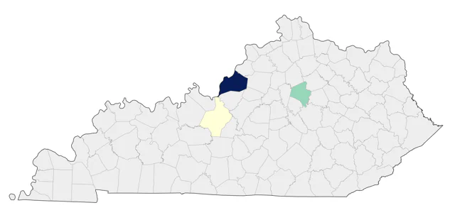 Budgerigar county map
