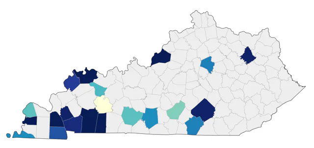 Buff-breasted Sandpiper county map