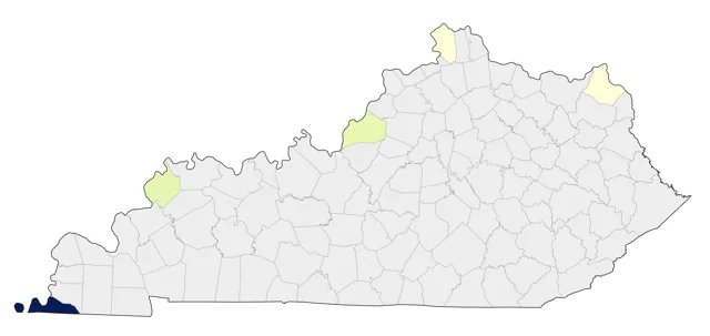 Carolina Parakeet county map