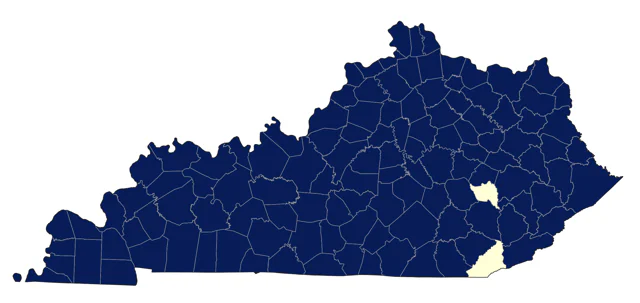 Common Grackle county map