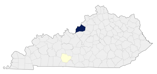 Curlew Sandpiper county map