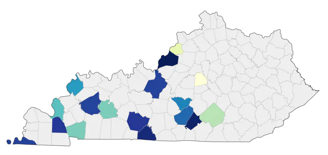 Eared Grebe county map