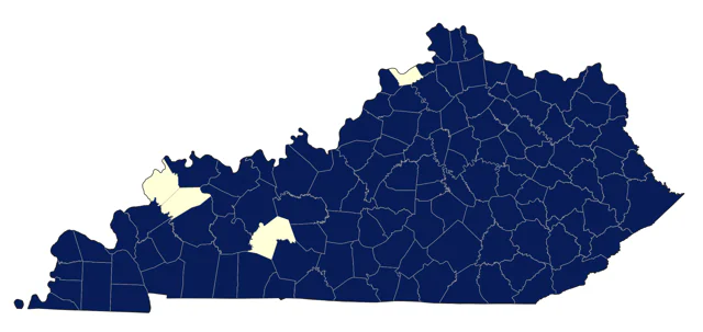 Eastern Phoebe county map